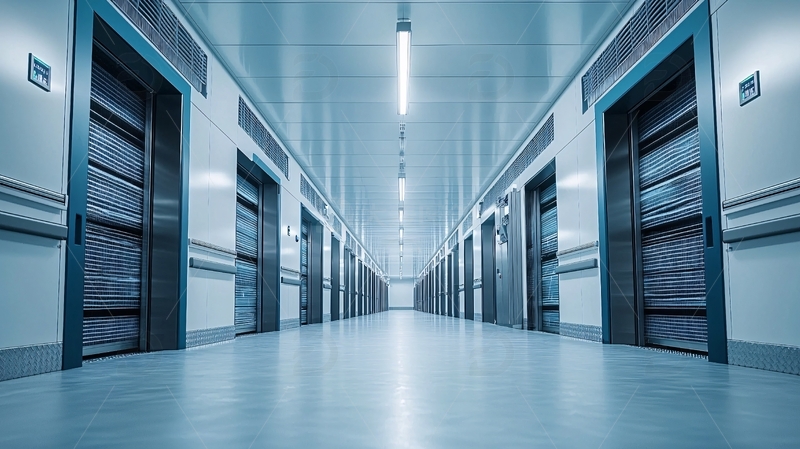 高清大图下载【趣麦麦图】长长的电梯走廊