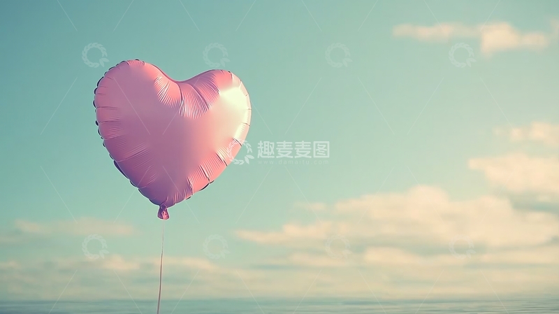 高清大图下载【趣麦麦图】粉色爱心气球