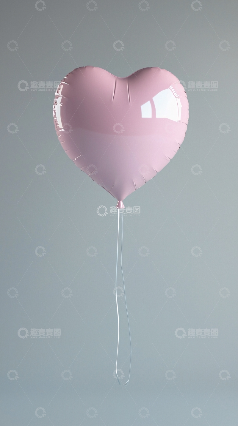 高清大图下载【趣麦麦图】粉色爱心气球