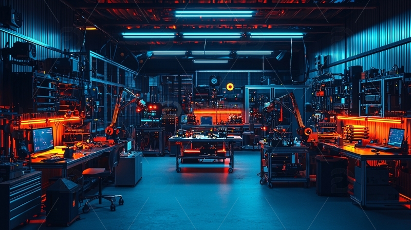 高清大图下载【趣麦麦图】科幻感工作间内部场景