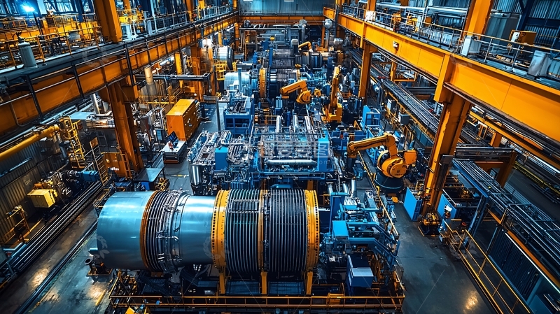 高清大图下载【趣麦麦图】智能工厂车间全景图