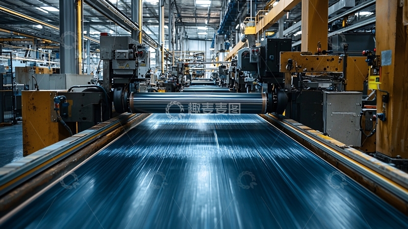 高清大图下载【趣麦麦图】金属板材加工生产线