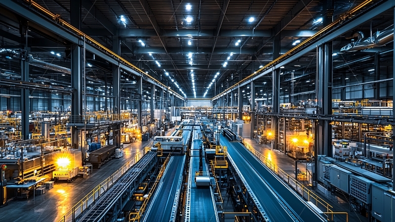 高清大图下载【趣麦麦图】宽广的工业生产车间