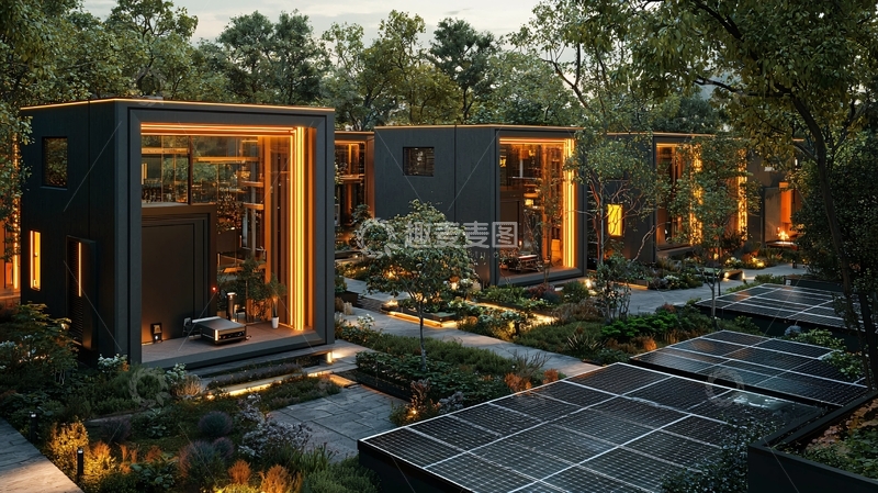 高清大图下载【趣麦麦图】现代极简小屋