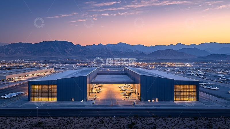高清大图下载【趣麦麦图】现代机场航站楼建筑外观