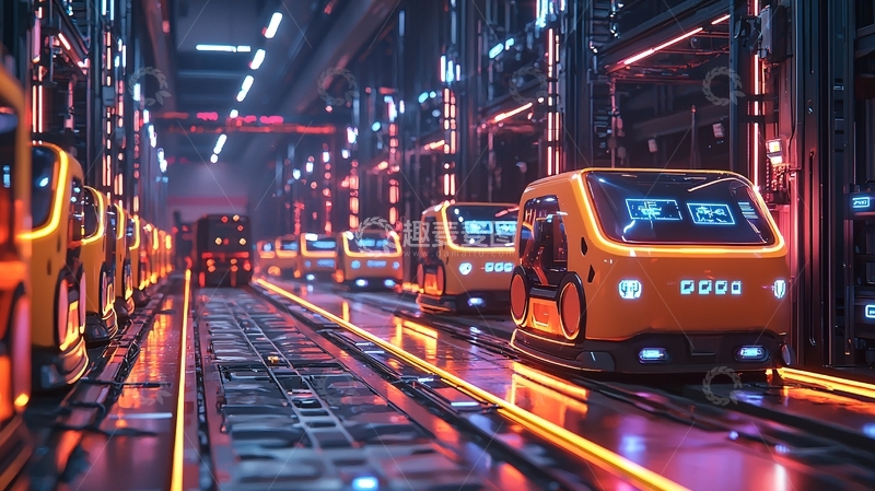 高清大图下载【趣麦麦图】未来科技感轨道列车