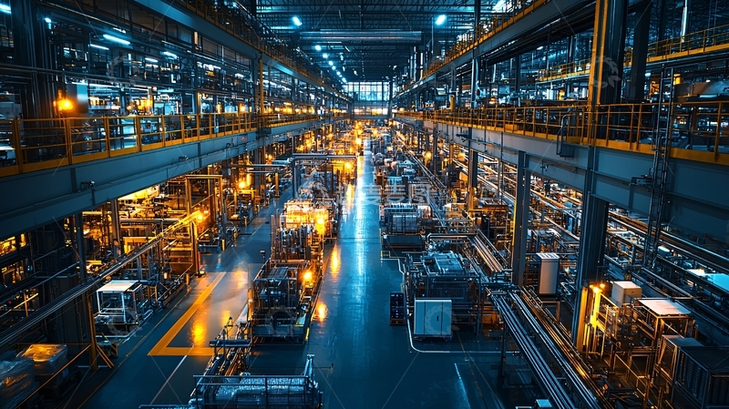 高清大图下载【趣麦麦图】大型现代化工厂车间