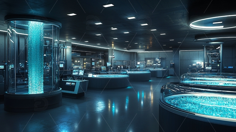 高清大图下载【趣麦麦图】未来科技感实验室内部