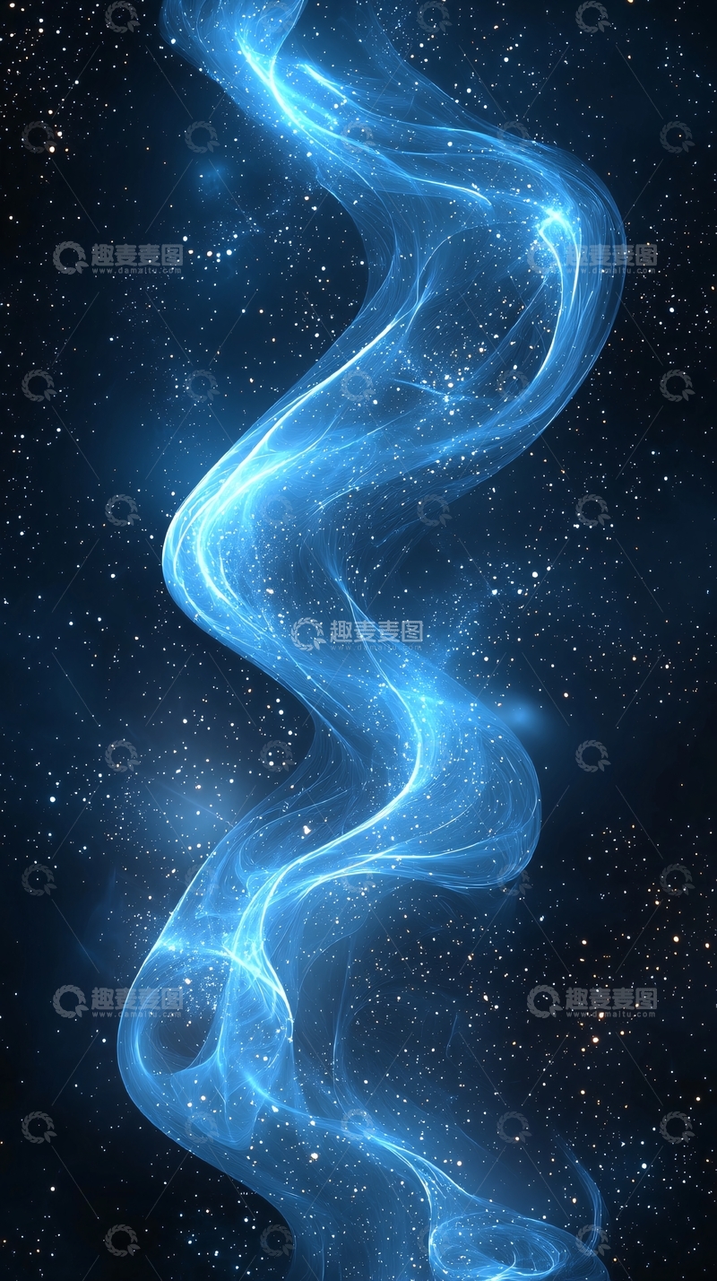 高清大图下载【趣麦麦图】蓝色星云蜿蜒盘旋