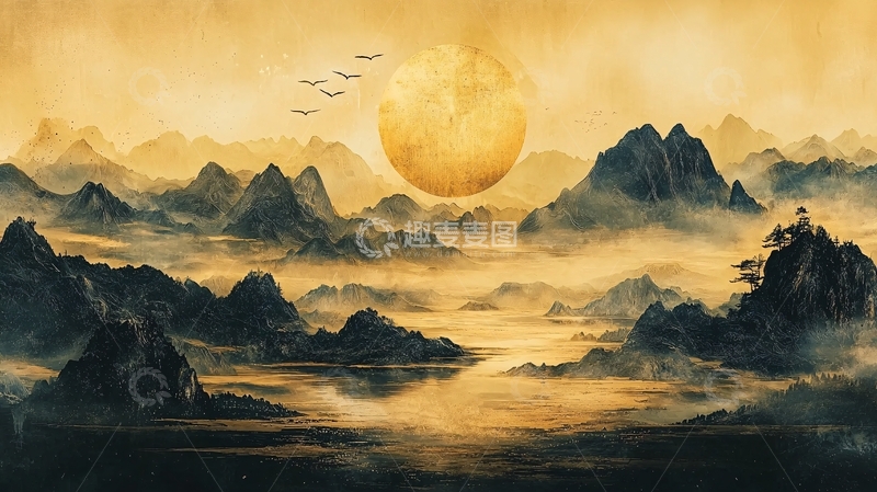 高清大图下载【趣麦麦图】山水画风