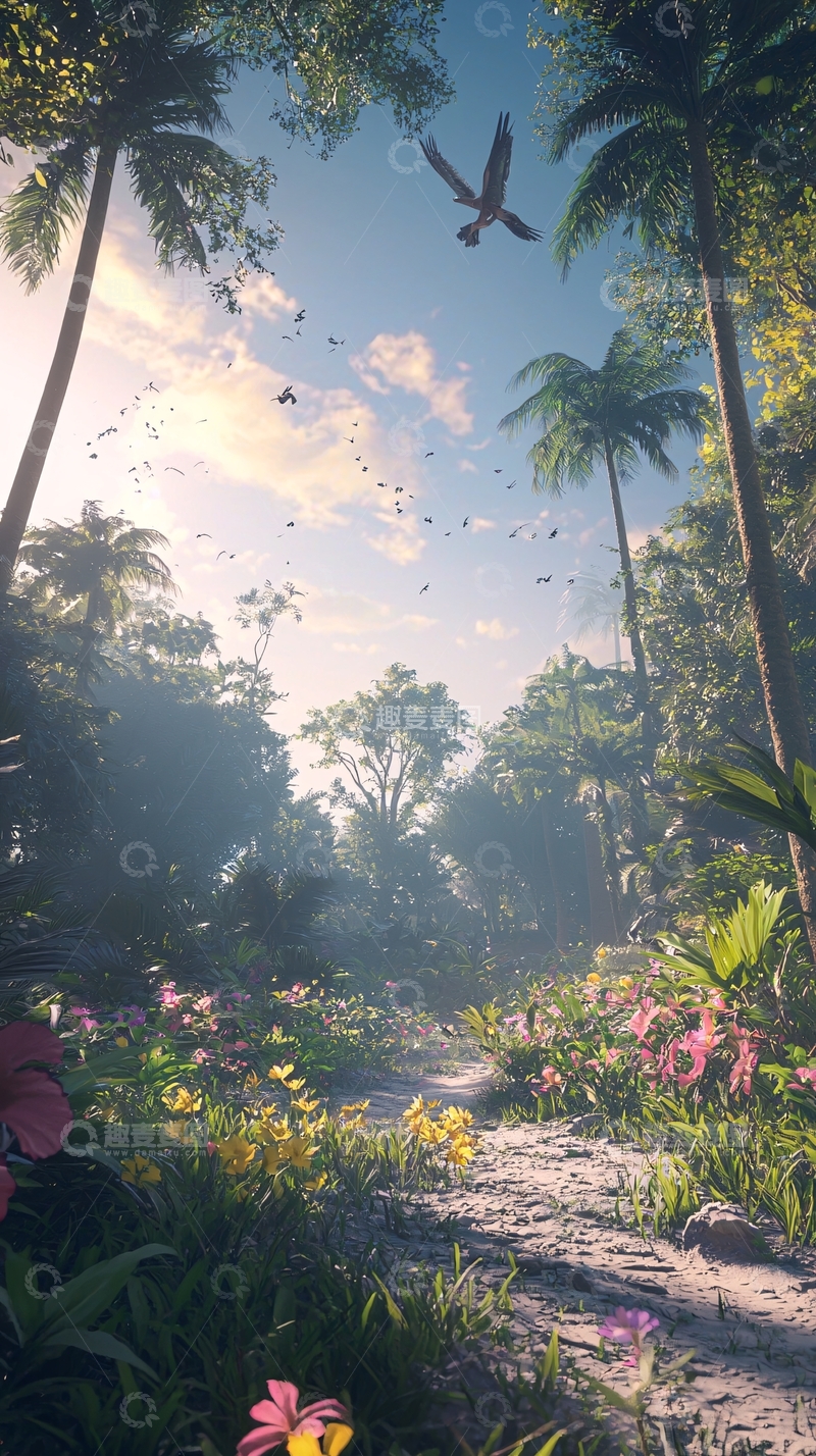 高清大图下载【趣麦麦图】热带雨林小路