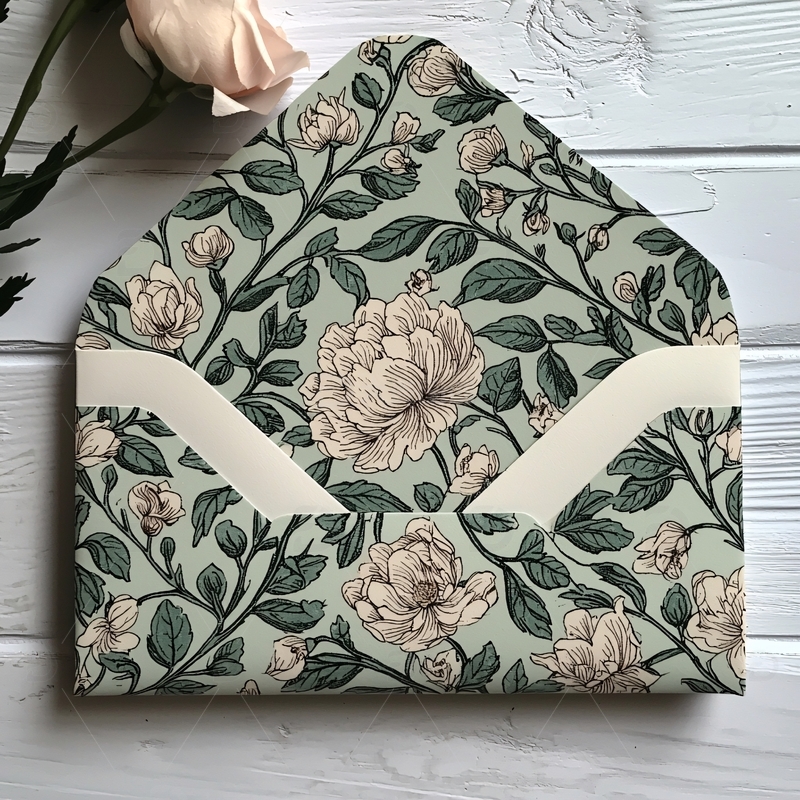 高清大图下载【趣麦麦图】花卉图案信封