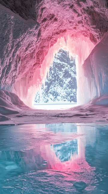 粉色冰洞