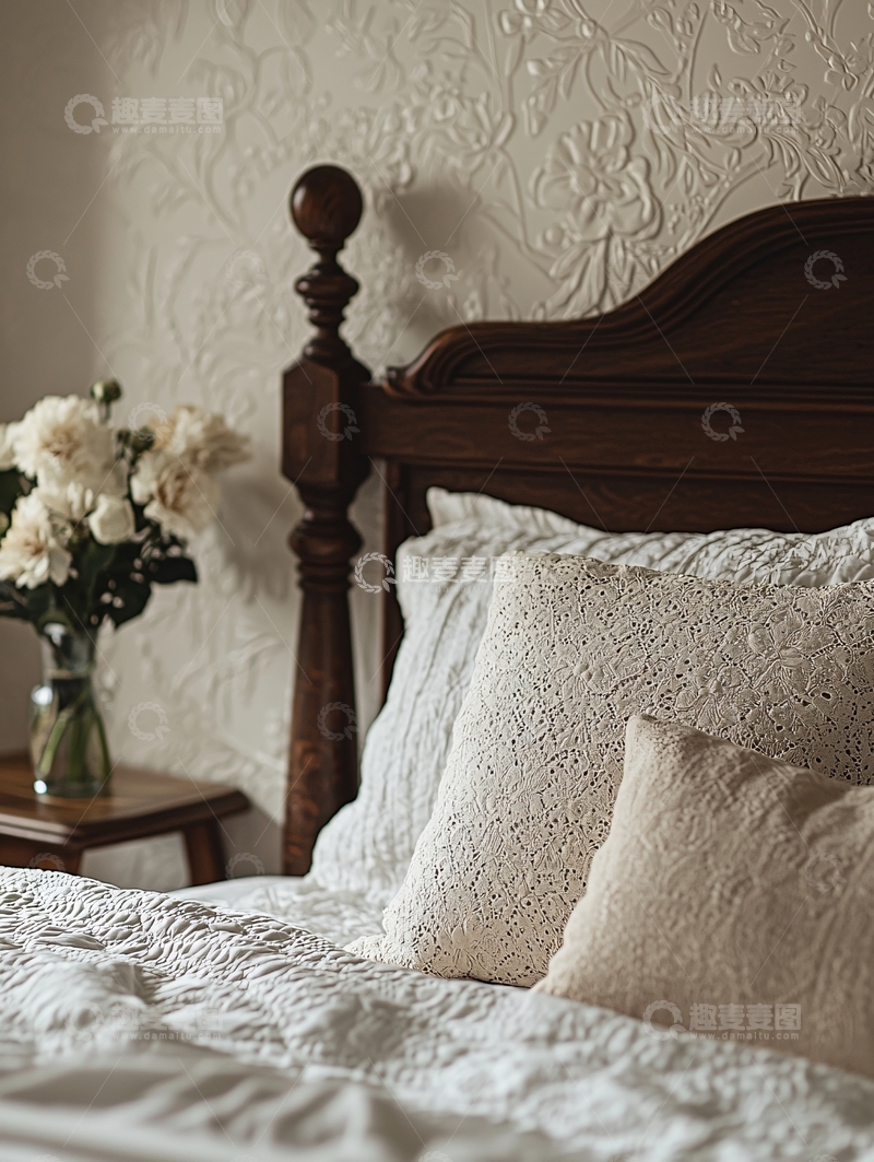 高清大图下载【趣麦麦图】温馨卧室床头一角