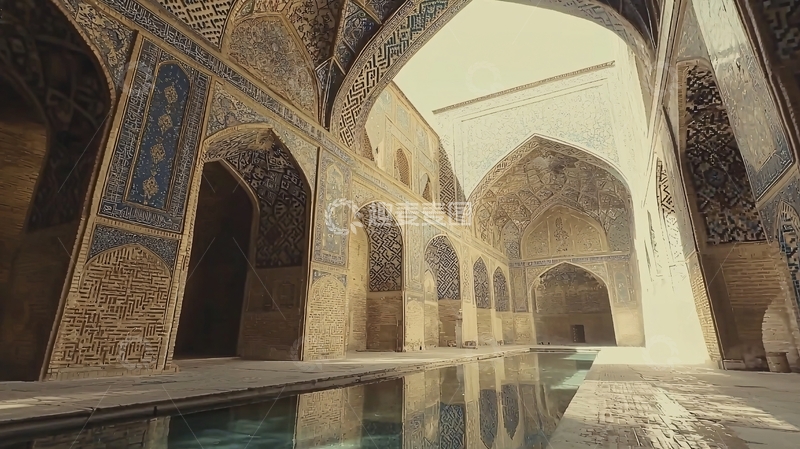高清大图下载【趣麦麦图】伊朗伊斯法罕历史建筑室内