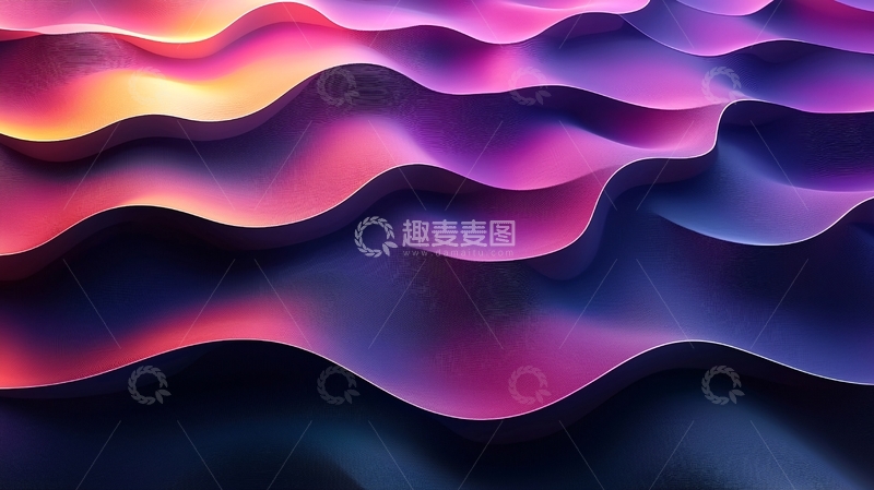 高清大图下载【趣麦麦图】抽象波浪
