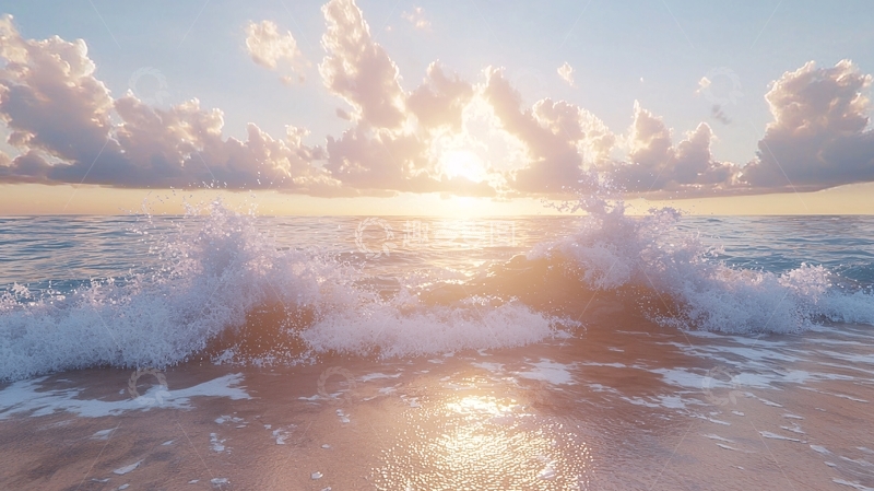 高清大图下载【趣麦麦图】海面波光粼粼