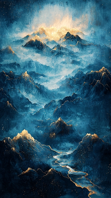 壮丽的蓝色山脉