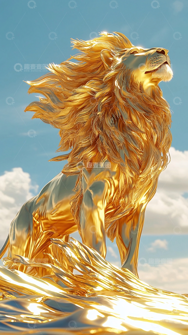 高清大图下载【趣麦麦图】金狮