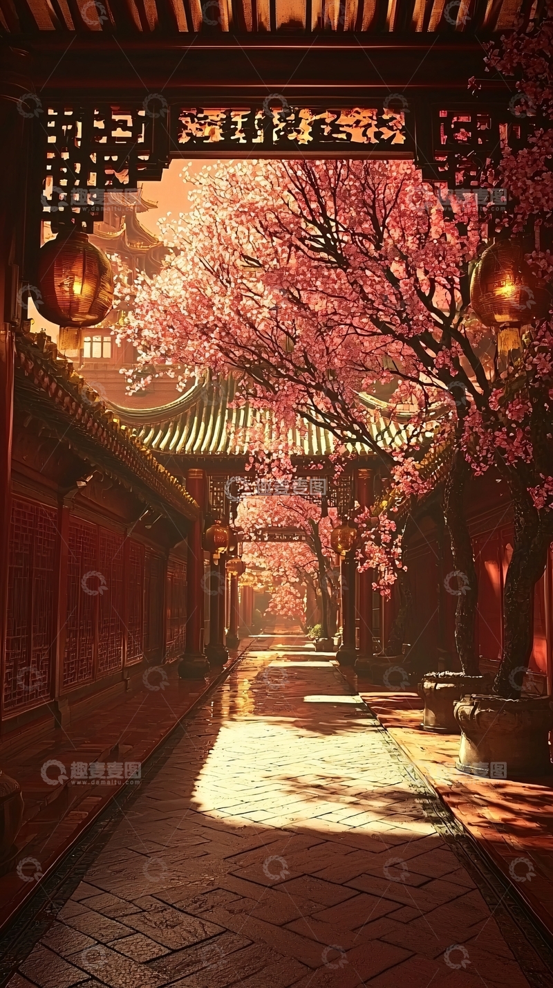 高清大图下载【趣麦麦图】中式庭院