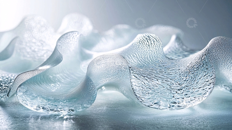 高清大图下载【趣麦麦图】透明冰晶质感纹理