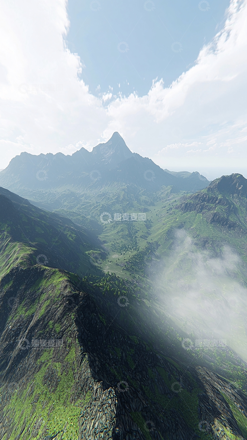 高清大图下载【趣麦麦图】山峦叠嶂的壮丽景色