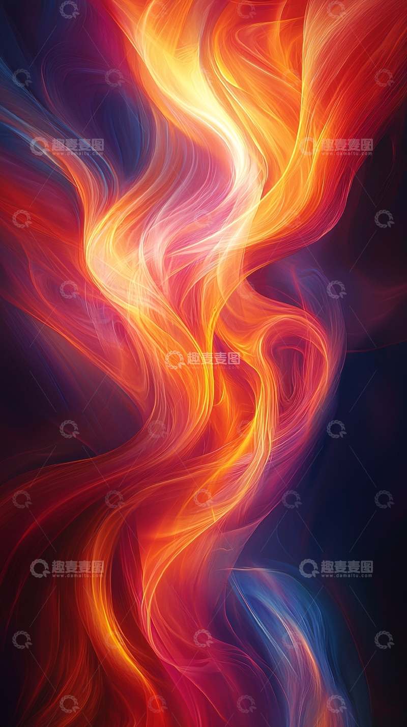 高清大图下载【趣麦麦图】抽象火焰纹理背景