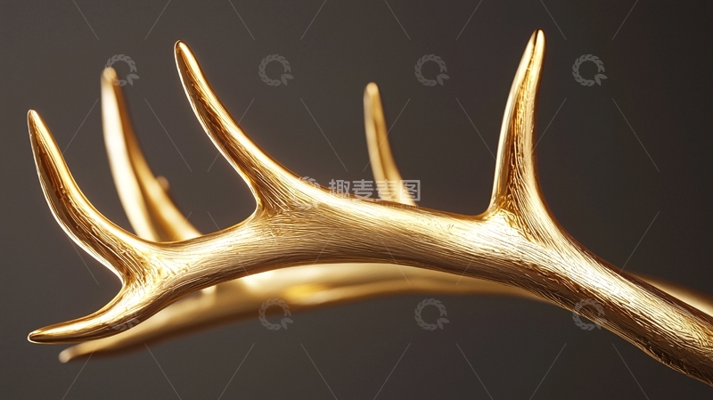 高清大图下载【趣麦麦图】金色鹿角
