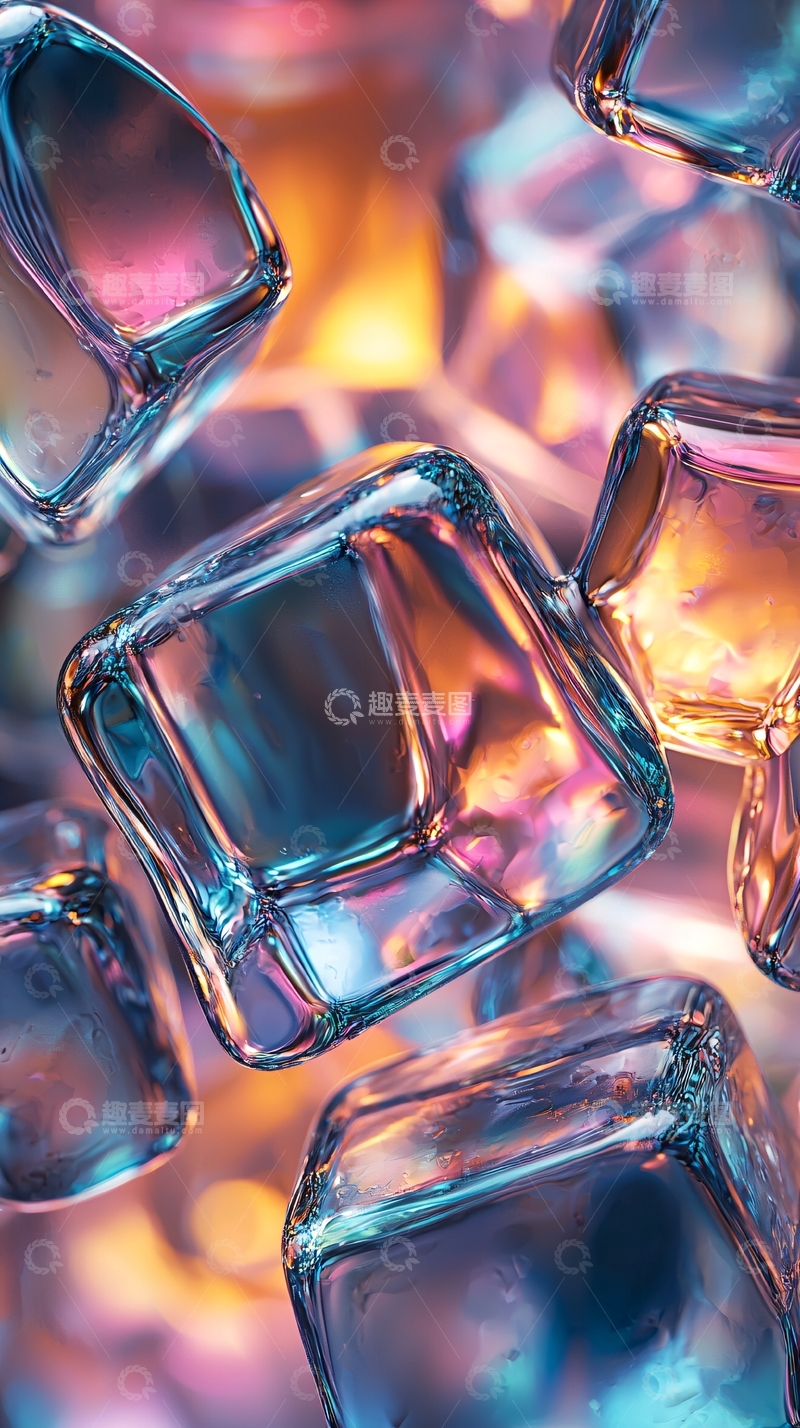 高清大图下载【趣麦麦图】彩色冰块4