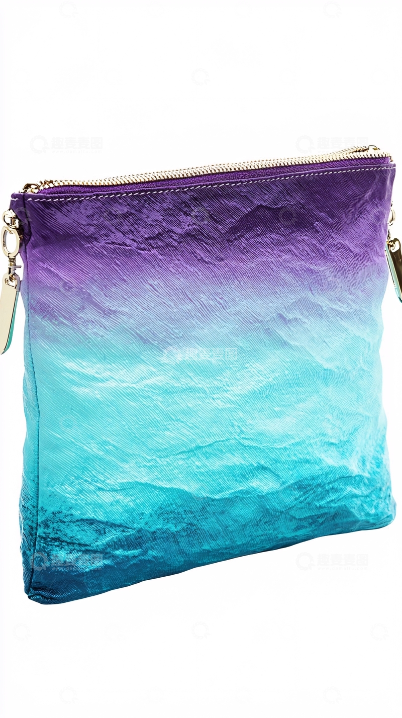 高清大图下载【趣麦麦图】渐变色褶皱手提包