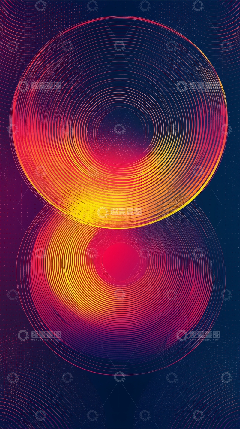 高清大图下载【趣麦麦图】渐变圆形光晕
