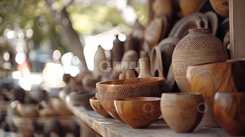 高清大图下载【趣麦麦图】木质碗碟