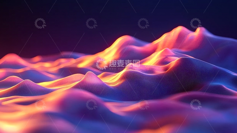 高清大图下载【趣麦麦图】抽象艺术山峰