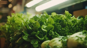 新鲜绿叶蔬菜特写