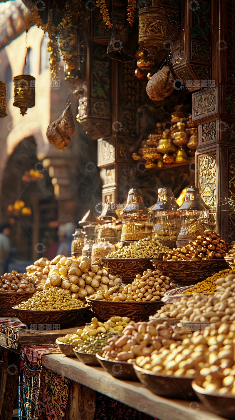 高清大图下载【趣麦麦图】阿拉伯香料市场