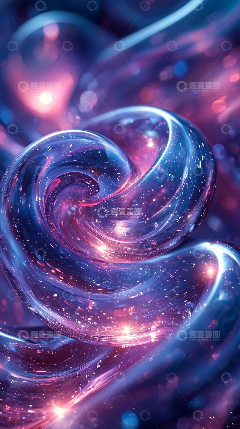 高清大图下载【趣麦麦图】宇宙星云扭曲光线