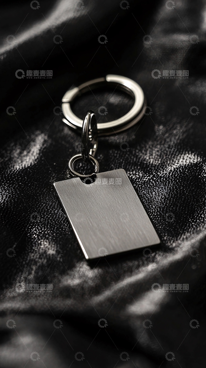 高清大图下载【趣麦麦图】金属方形钥匙扣