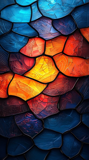 彩色玻璃拼接图案