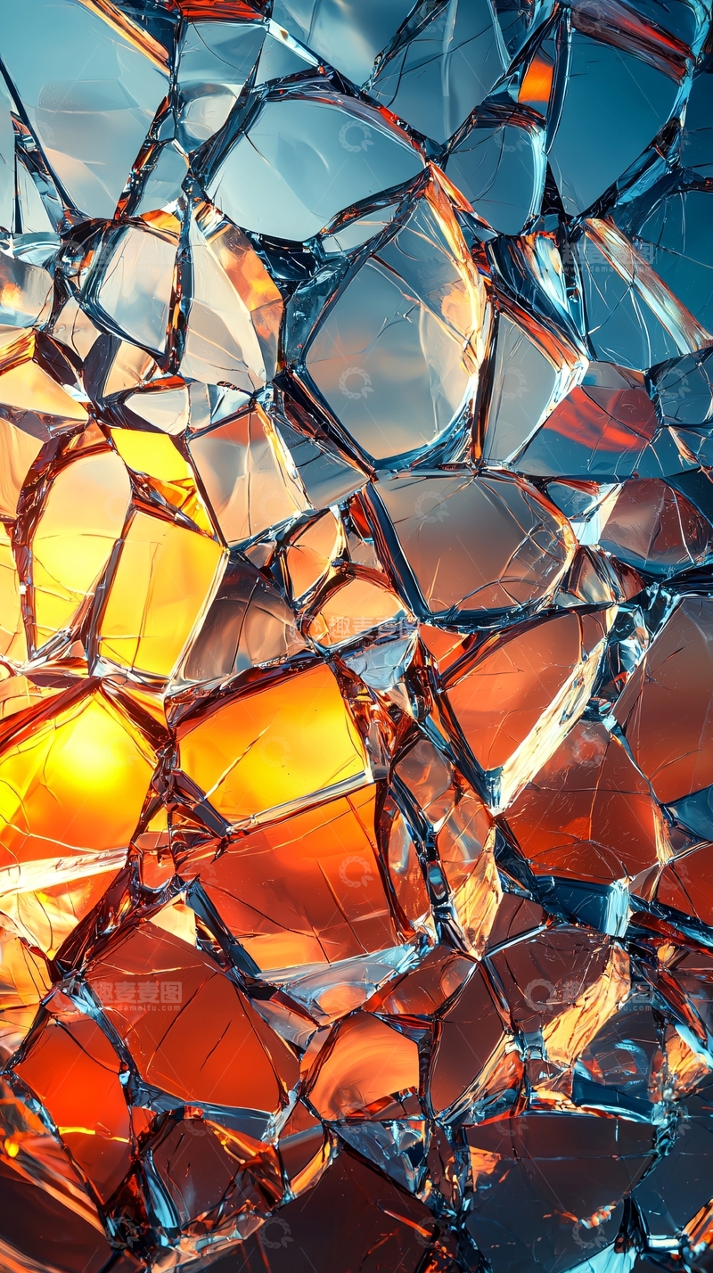 高清大图下载【趣麦麦图】碎裂的玻璃