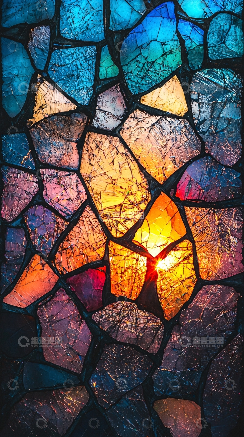 高清大图下载【趣麦麦图】彩色石头拼贴图案