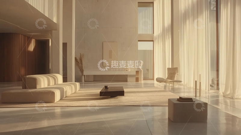 高清大图下载【趣麦麦图】极简现代风格客厅