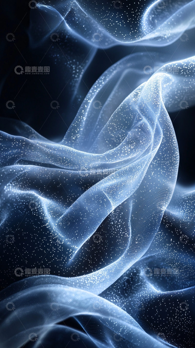 高清大图下载【趣麦麦图】蓝色光晕抽象流动图案