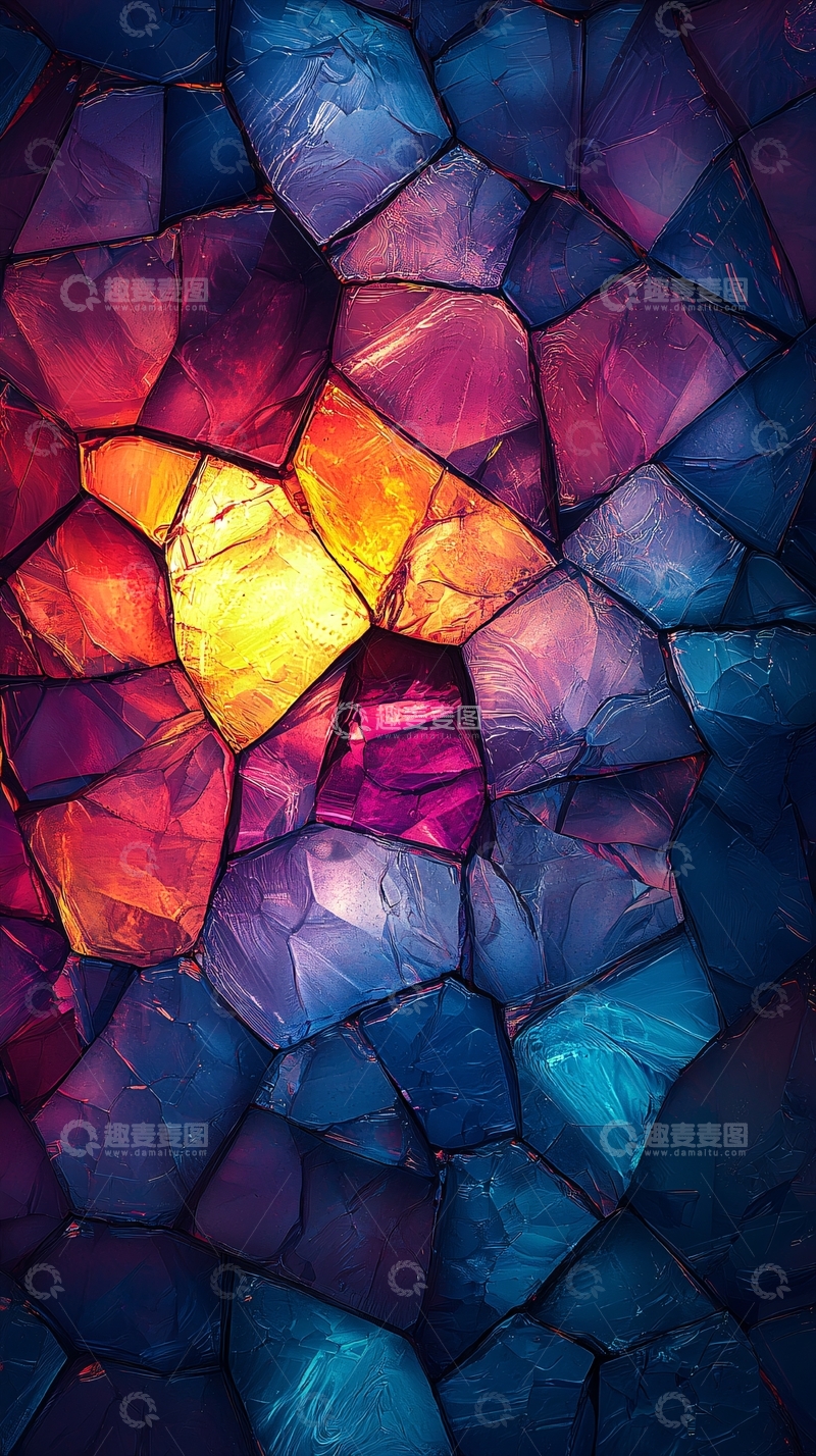 高清大图下载【趣麦麦图】彩色宝石碎片