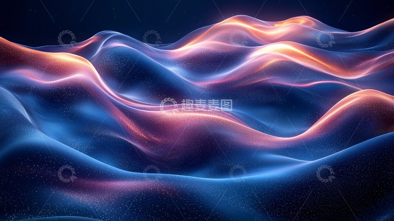 高清大图下载【趣麦麦图】抽象流体波浪光影