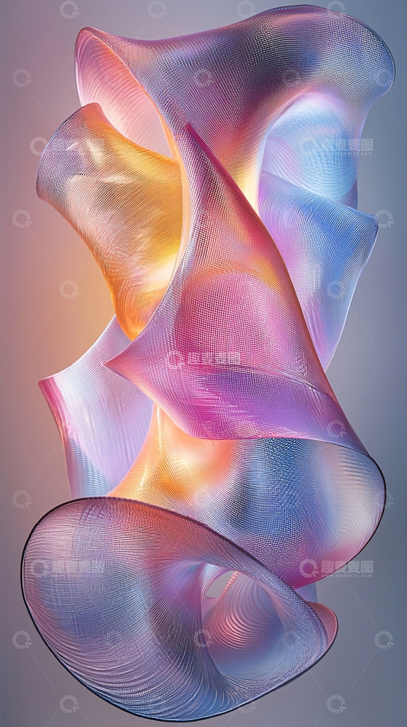 高清大图下载【趣麦麦图】抽象流动渐变色块