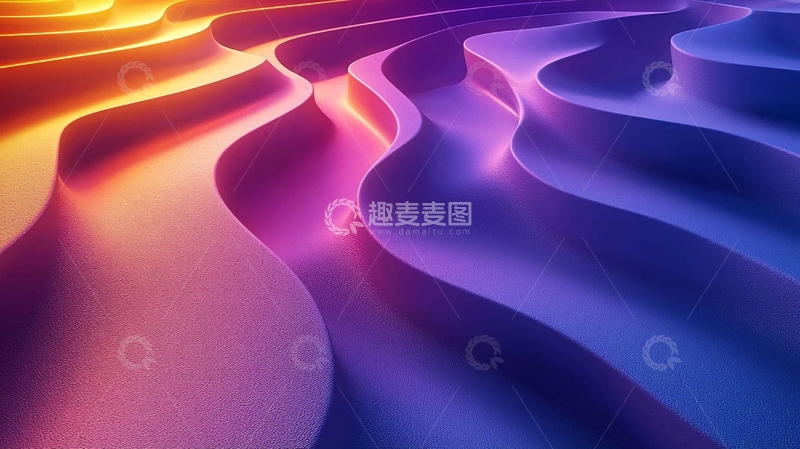 高清大图下载【趣麦麦图】流动的色彩曲线