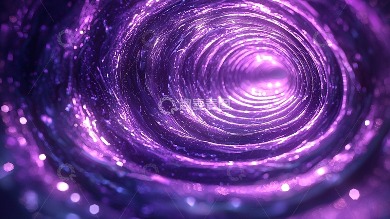 高清大图下载【趣麦麦图】紫色漩涡隧道