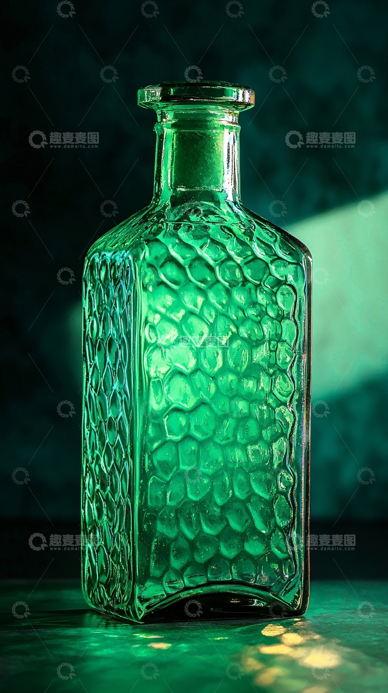 高清大图下载【趣麦麦图】绿色玻璃瓶