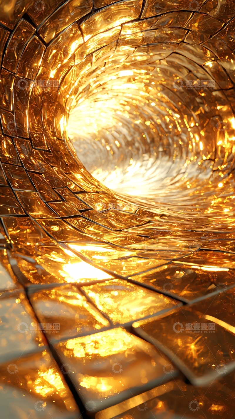 高清大图下载【趣麦麦图】金色漩涡
