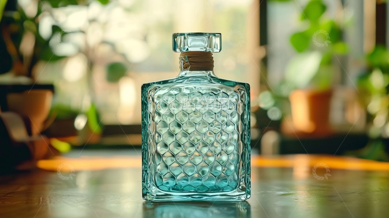 高清大图下载【趣麦麦图】蓝色玻璃瓶